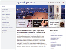 Tablet Screenshot of agnerpartners.sk